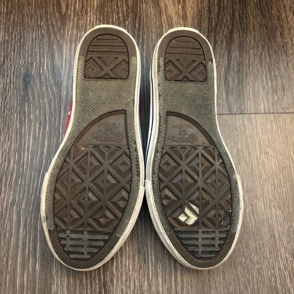 Red Converse Low Top Sneakers - Picture 9 of 10